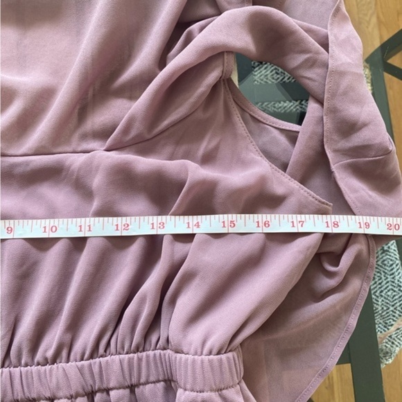 Show Me Your Mumu Antique Rose Chiffon Caitlin Ruffle Maxi Dress L - Picture 9 of 15